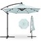 Best Choice Products 10ft Solar LED Offset Hanging Outdoor Market Patio Umbrella w/ Adjustable Tilt